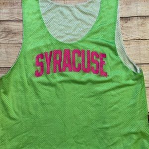 Syracuse Reversible Neon Green and White Lacrosse Pinnie/Tanktop size S/M